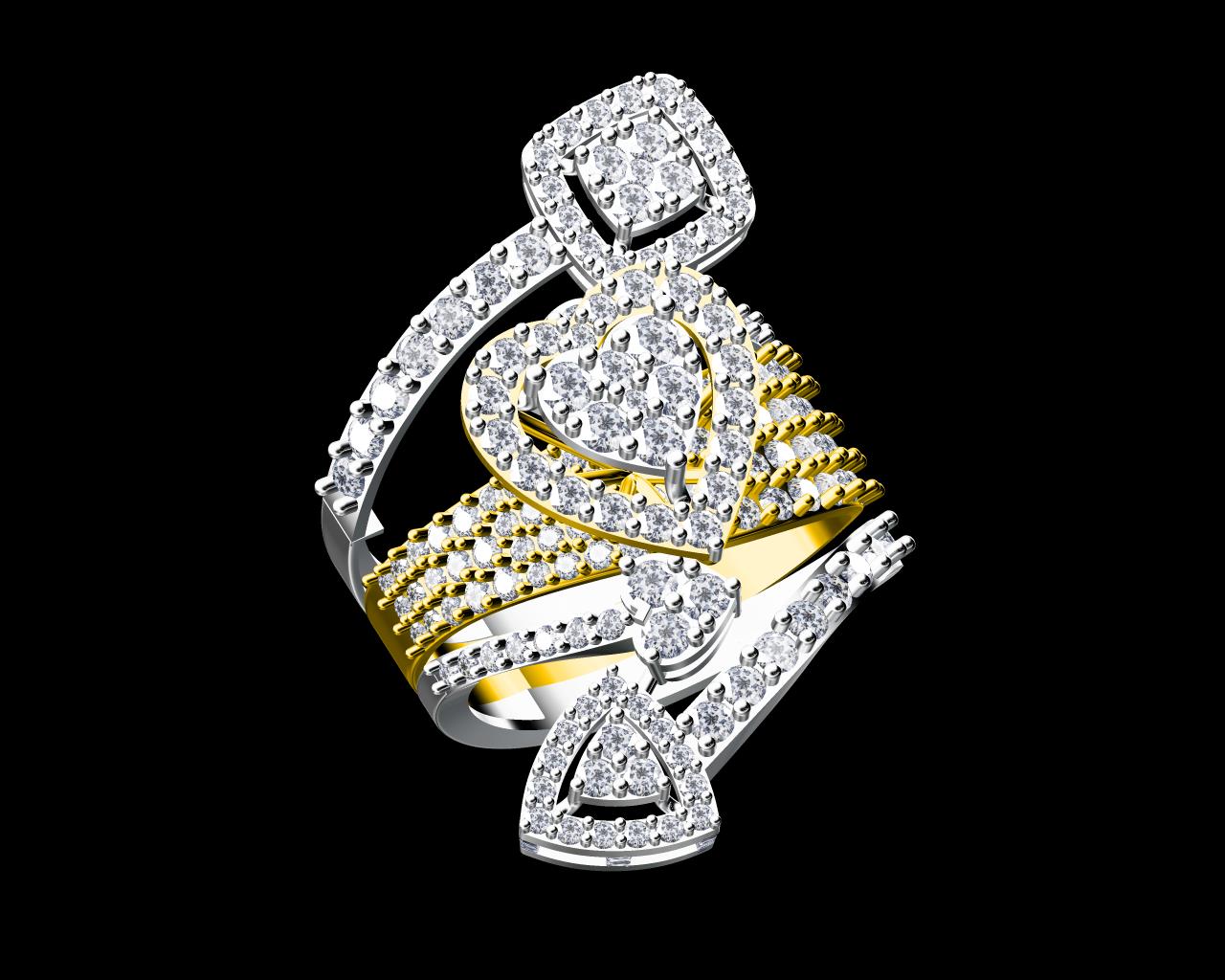 AD17776 — Ladies Rings jewellery CAD design (JCD/STL)