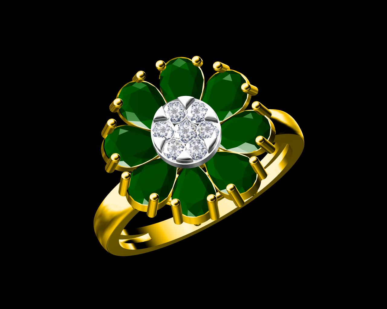 AD17825H — Ladies Rings jewellery CAD design (JCD/STL)