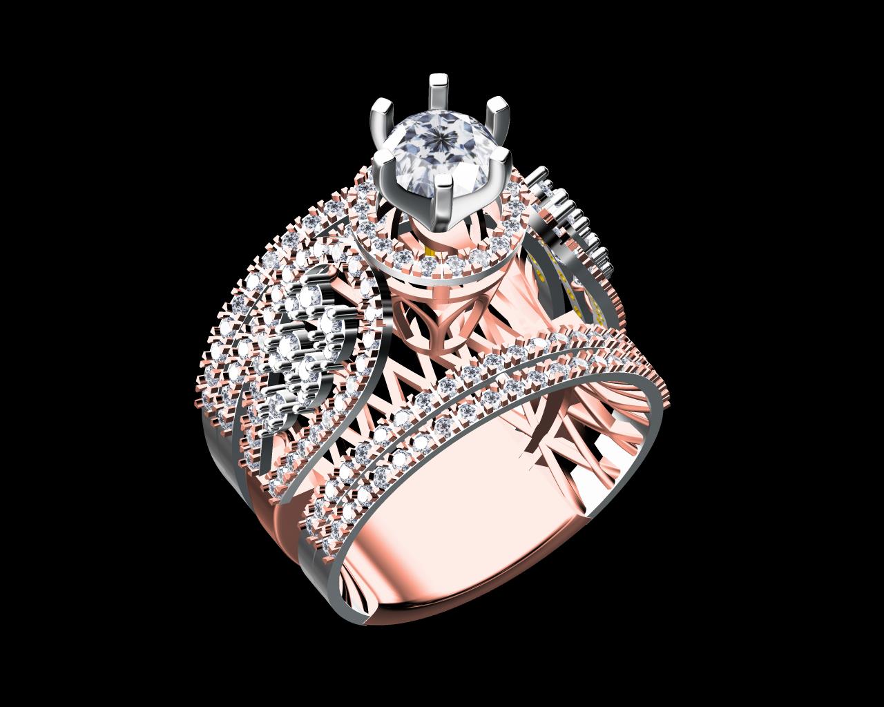 AD18055 — Ladies Rings jewellery CAD design (JCD/STL)