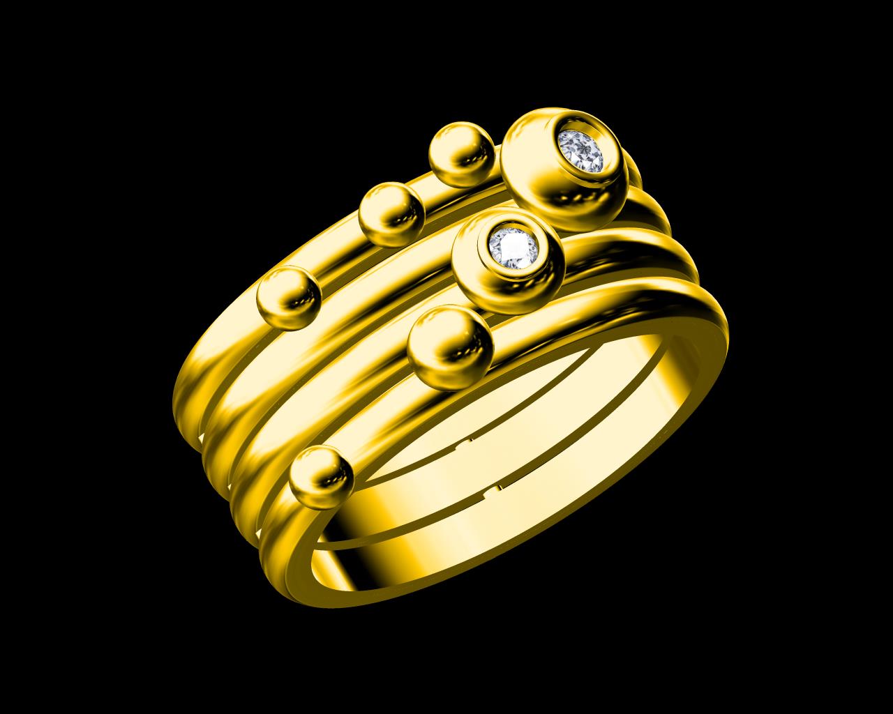 AD18132 — Ladies Rings jewellery CAD design (JCD/STL)