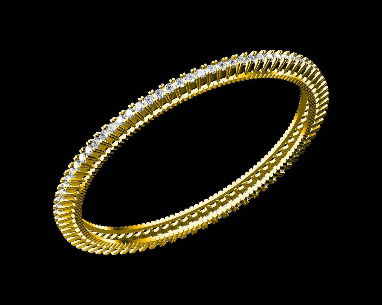 AD18183 — Single Line Bangles jewellery CAD design (JCD/STL)